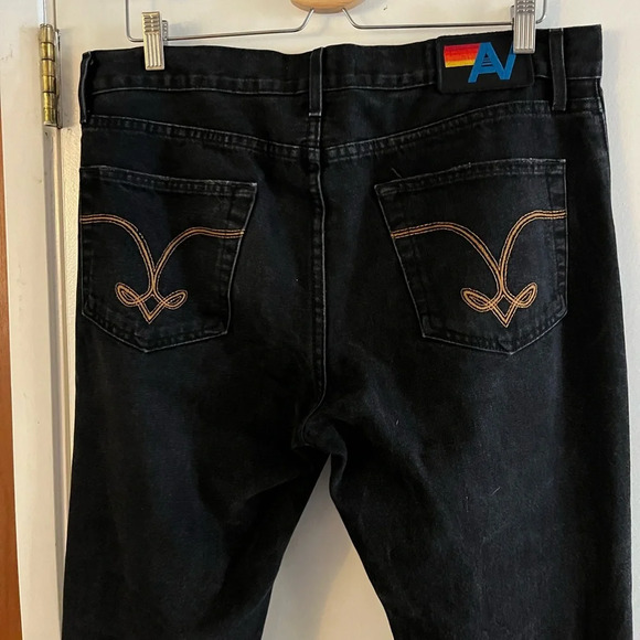 Aviator Nation Classic Straight Leg Denim Jean Vintage Black - Picture 3 of 6